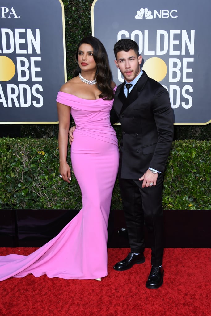 golden globes pink dress