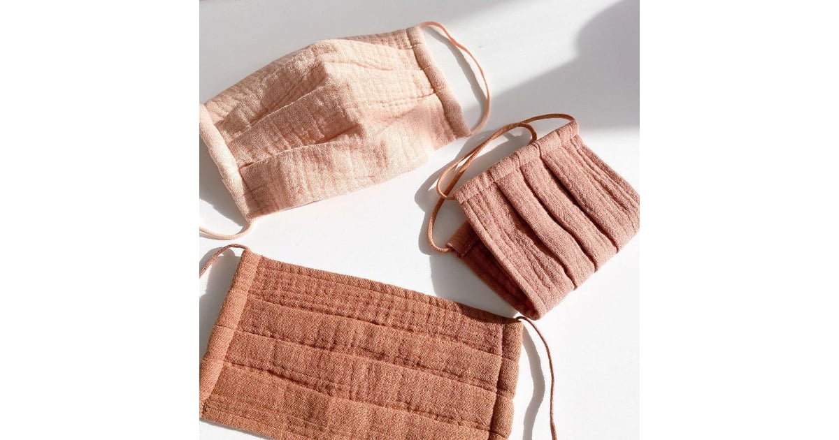 A Lightweight Textured Option Kitsch Dusty Rose Face Mask Set The