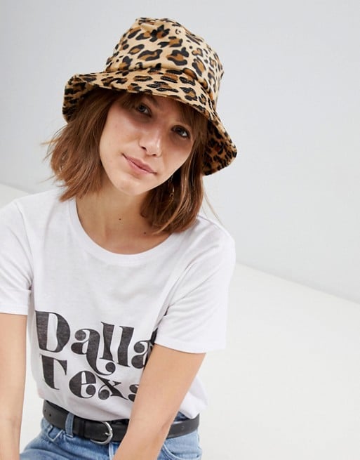 Stradivarius Leopard Bucket Hat