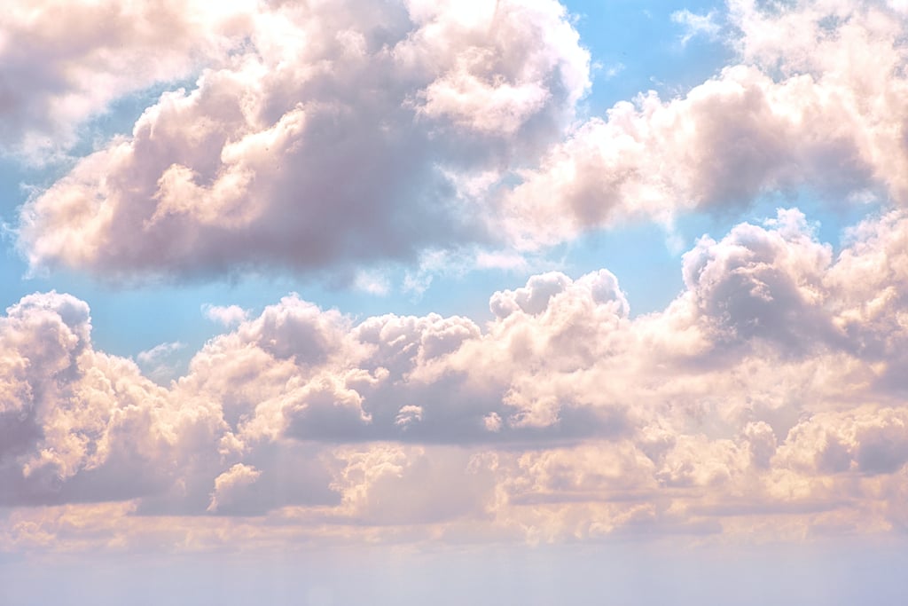 Fluffy Clouds Zoom Background | Download Free Peaceful Zoom Backgrounds