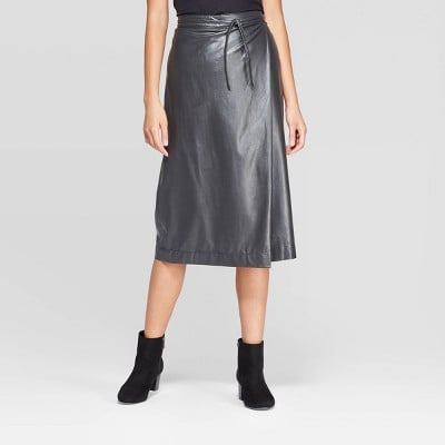 Prologue Regular Fit Wrap Tied Midi Skirt