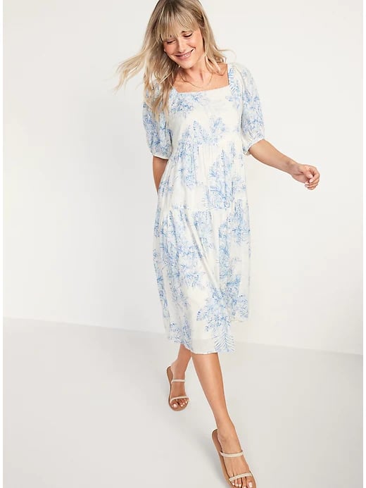 Old Navy Puff-Sleeve Midi Swing Dress, Yes, Old Navy Does Carry Petite  Dresses, and Here Are Our Top 20 Summer Faves