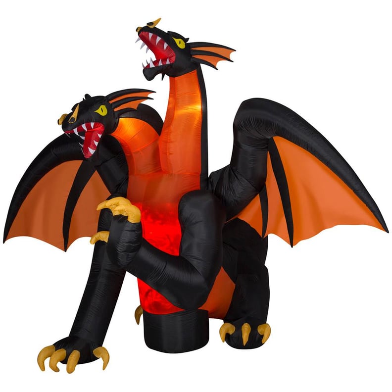 Gemmy Fire and Ice Two-Headed Dragon Halloween Inflatable