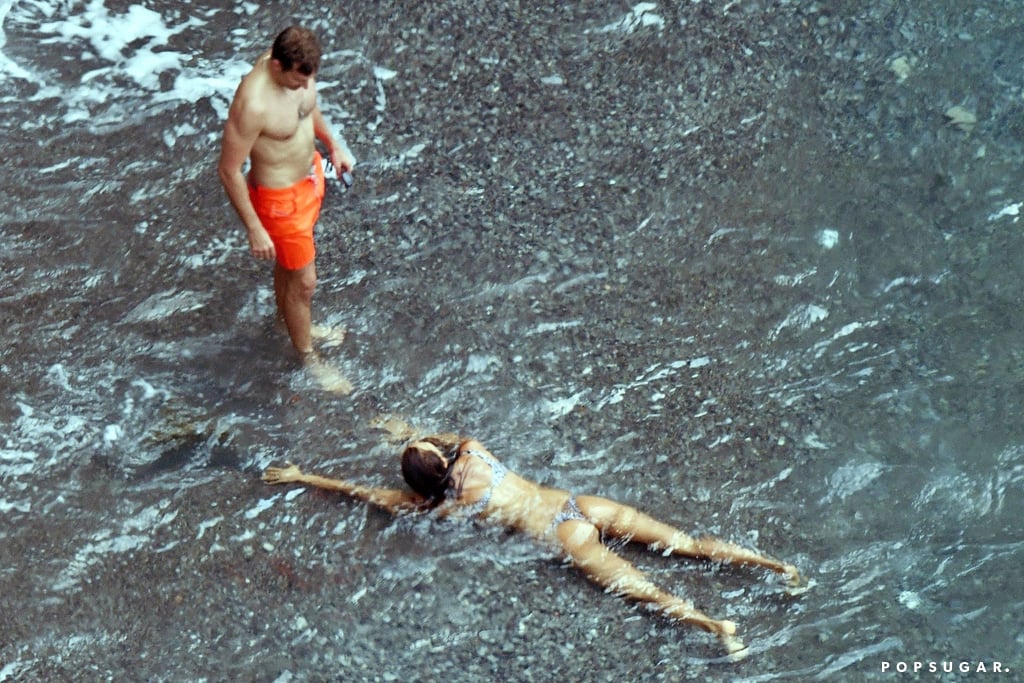 Bradley Cooper and Irina Shayk on the Beach in Italy 2018