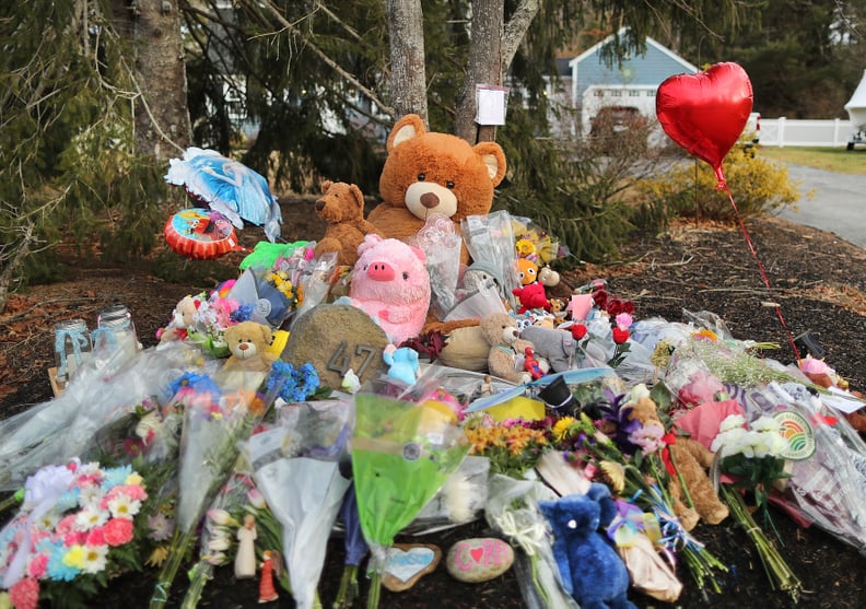 Duxbury, MA - January 28: The memorial outside of 47 Summer St. continues to grow. Lindsay M. Clancy allegedly killed her young children before jumping out of a second-story window at the residence. (Photo by John Tlumacki/The Boston Globe via Getty Image