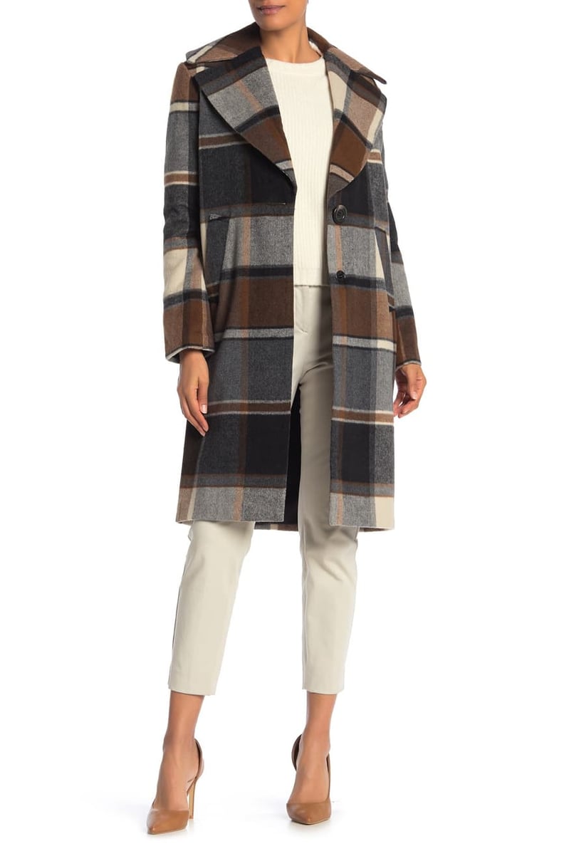 Kensie plaid sale cocoon coat