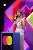 Taylor Swift Wears a Sparkling Miu Miu Ensemble to Accept the BRIT Award For Global Icon