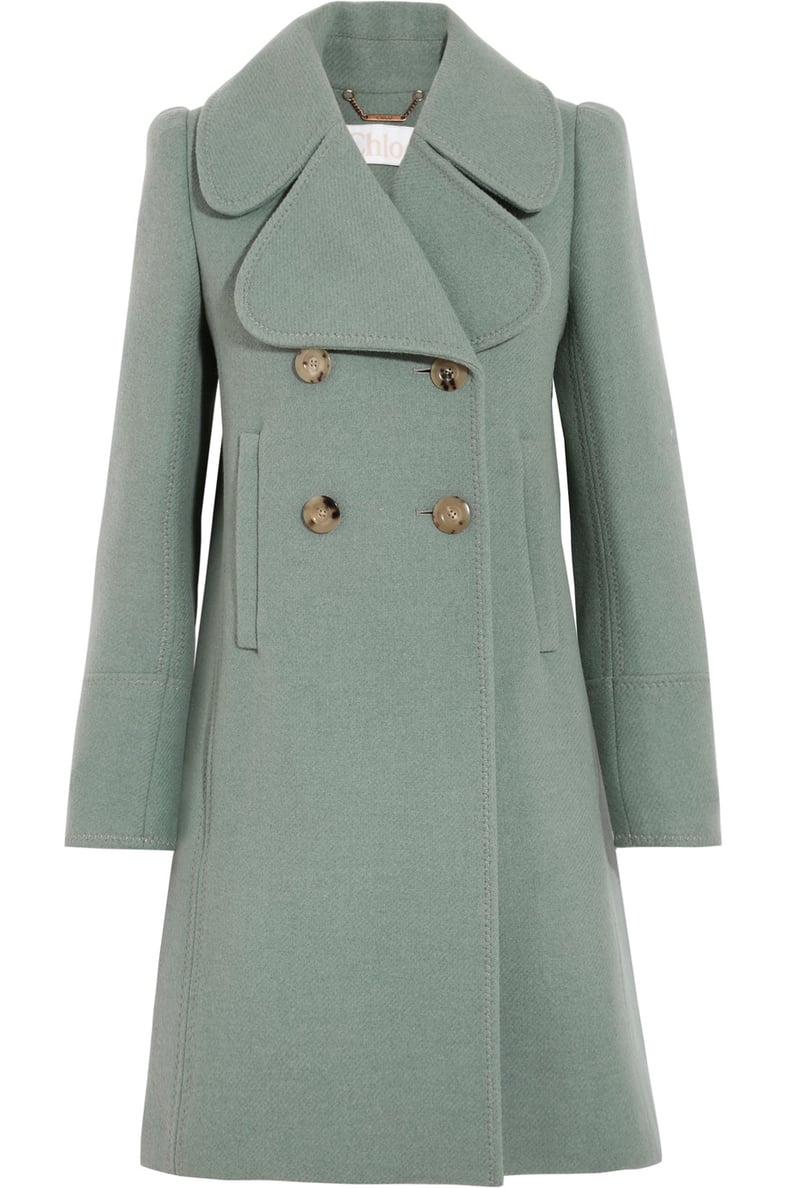 Chloé Double-Breasted Wool-Blend Felt Coat