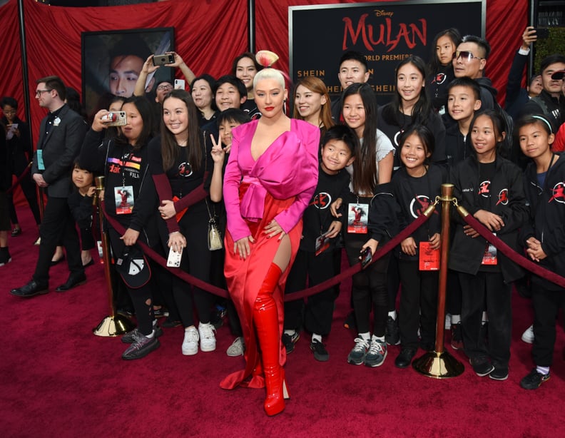 Christina Aguilera at the World Premiere of Mulan in LA