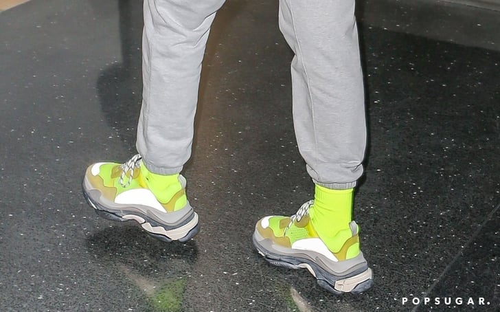 Rihanna's Green Balenciaga Sneakers | POPSUGAR Fashion Photo 4