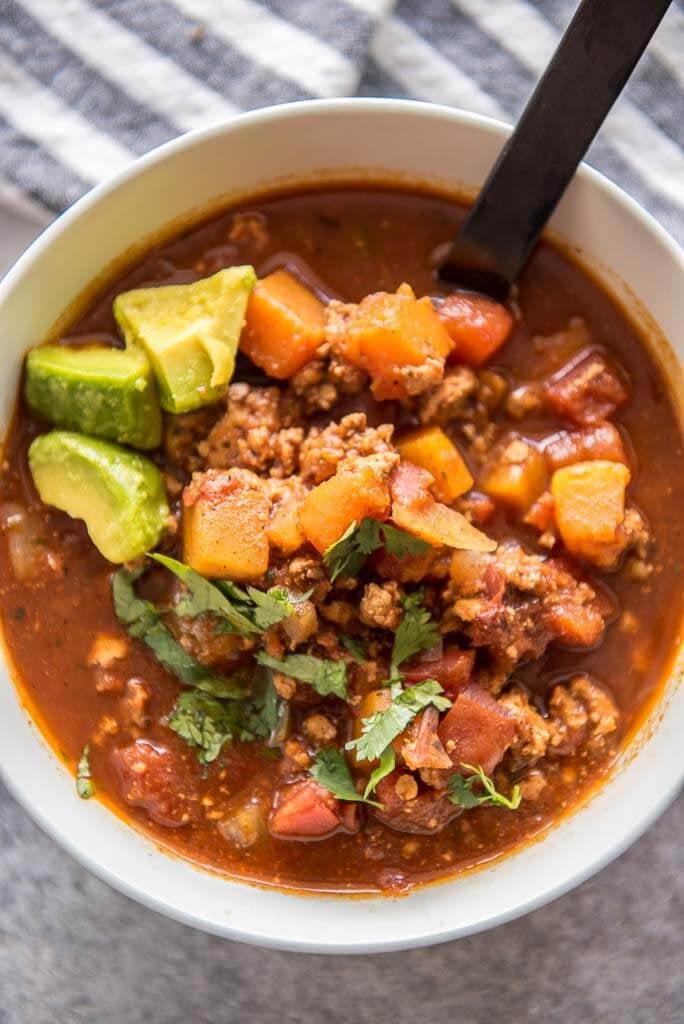 Turkey Chili With Butternut Squash