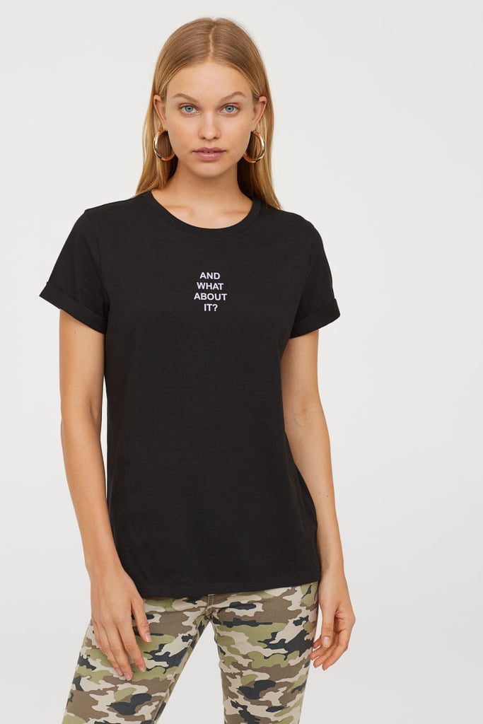 H&M T-shirt with Motif | Ariana Grande H&M Merch | POPSUGAR Fashion UK ...