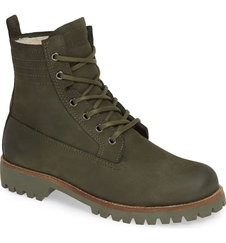 Blackstone OL22 Lace-Up Boot With Genuine Shearling Lining