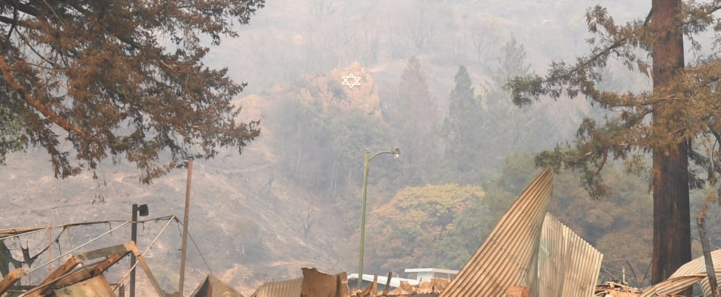 Photo of Star of David Surviving Northern California Fires