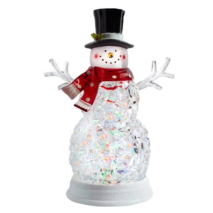 13" Acrylic LED Standing Snowman Best Christmas Tree Shops Holiday