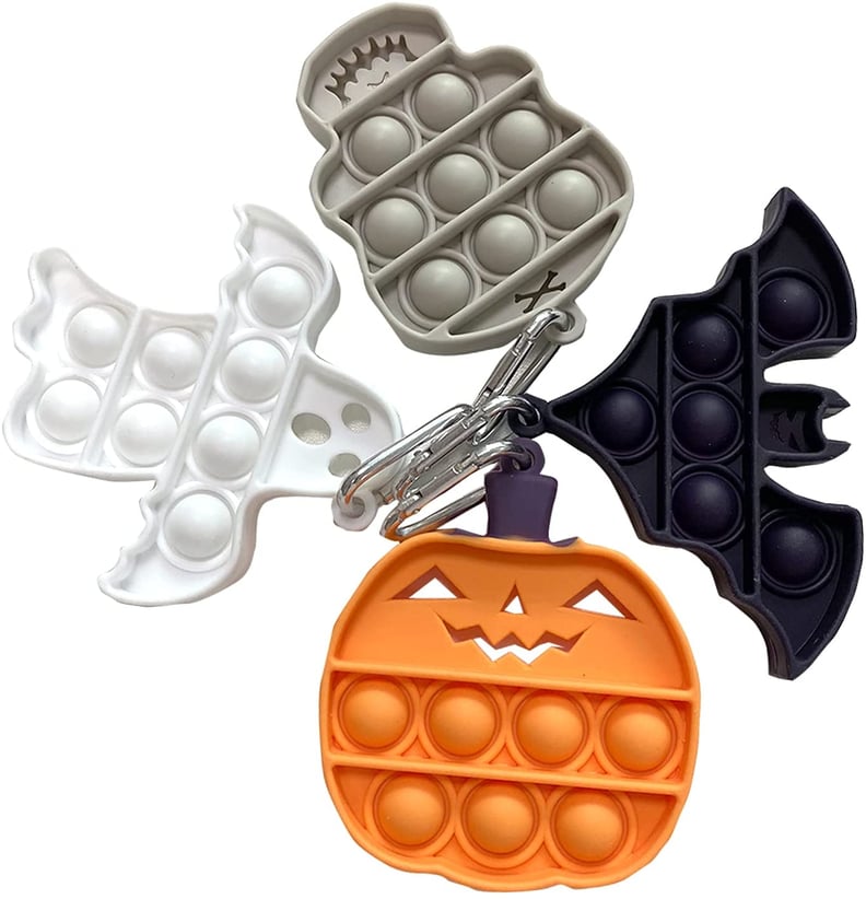 KAYA4Y Halloween 4-Pack Mini Push Pop Bubble Fidget Toy Keychains
