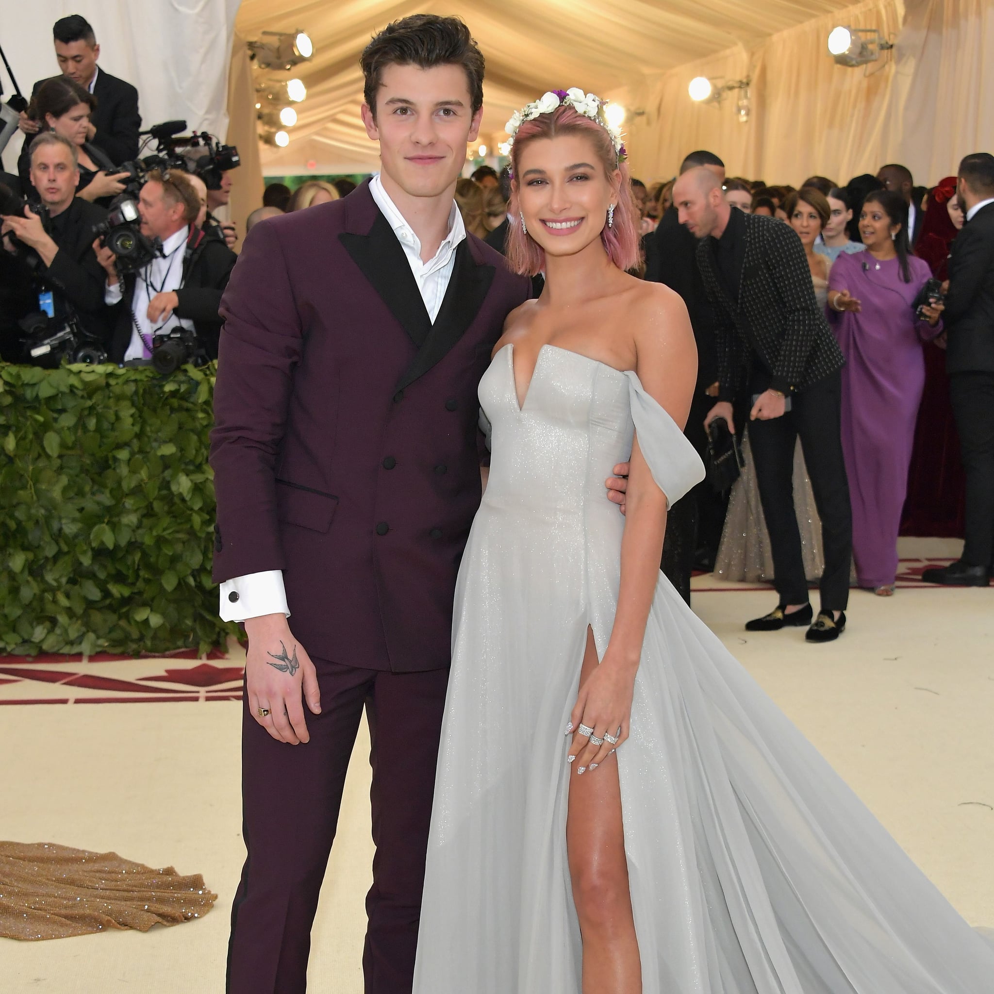 Hailey Baldwin And Shawn Mendes At The 2018 Met Gala Popsugar Celebrity