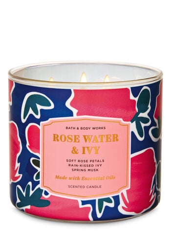 Rose Water & Ivy 3-Wick Candle