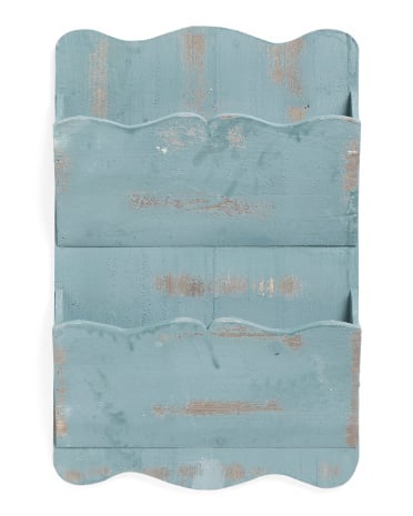 2-Pocket Scalloped Wood Wall Organizer ($15)