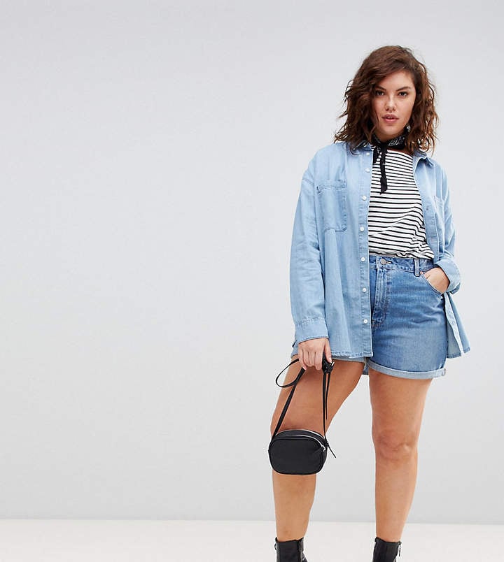 ASOS Design Curve Denim Mom Shorts