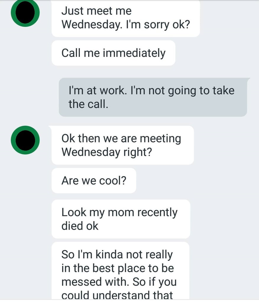 Text Messages From Guy Being Rejected