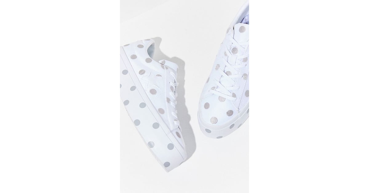converse one star polka dot platform sneaker