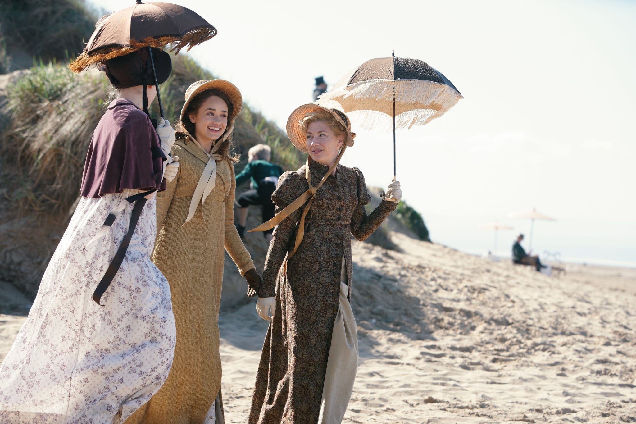 SANDITON, from left: Lily Sacofsky, Rose Williams, Kate Ashfield, (Season 1, ep. 101, aired in the US on Jan. 12, 2020/aired in the UK on Aug. 25, 2019). photo: Simon Ridgway / PBS/Red Planet Pictures / courtesy: Everett Collection