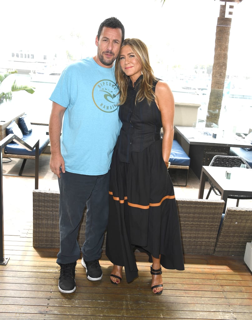 Jennifer Aniston Black Maxi Skirt With Stripe