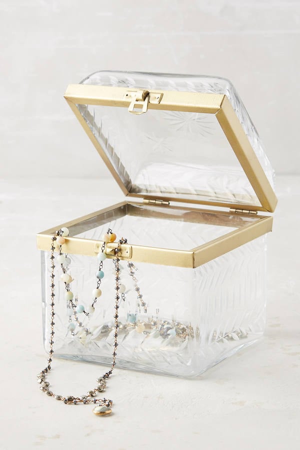 Etched Glass Jewelry Box