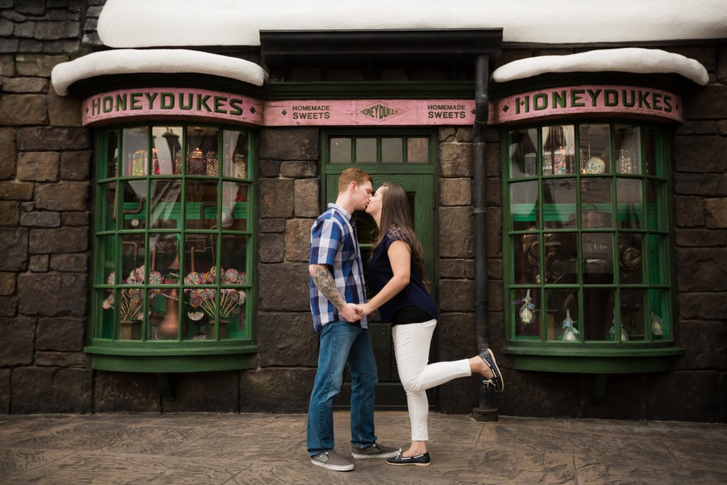 Engagement Photos at the Wizarding World of Harry Potter