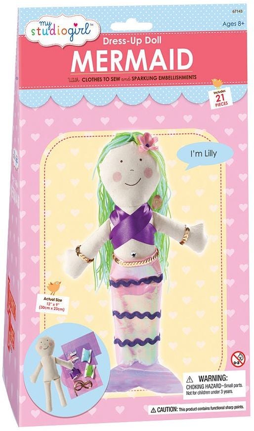 Fabric Mermaid Dress-Up Doll