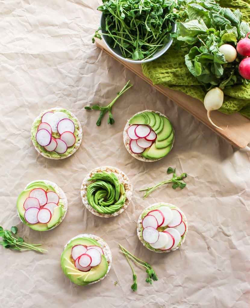 Avocado and Radish Rice Cake