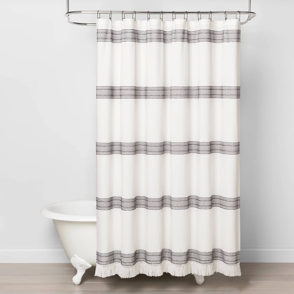 Textured Dobby Stripe Shower Curtain