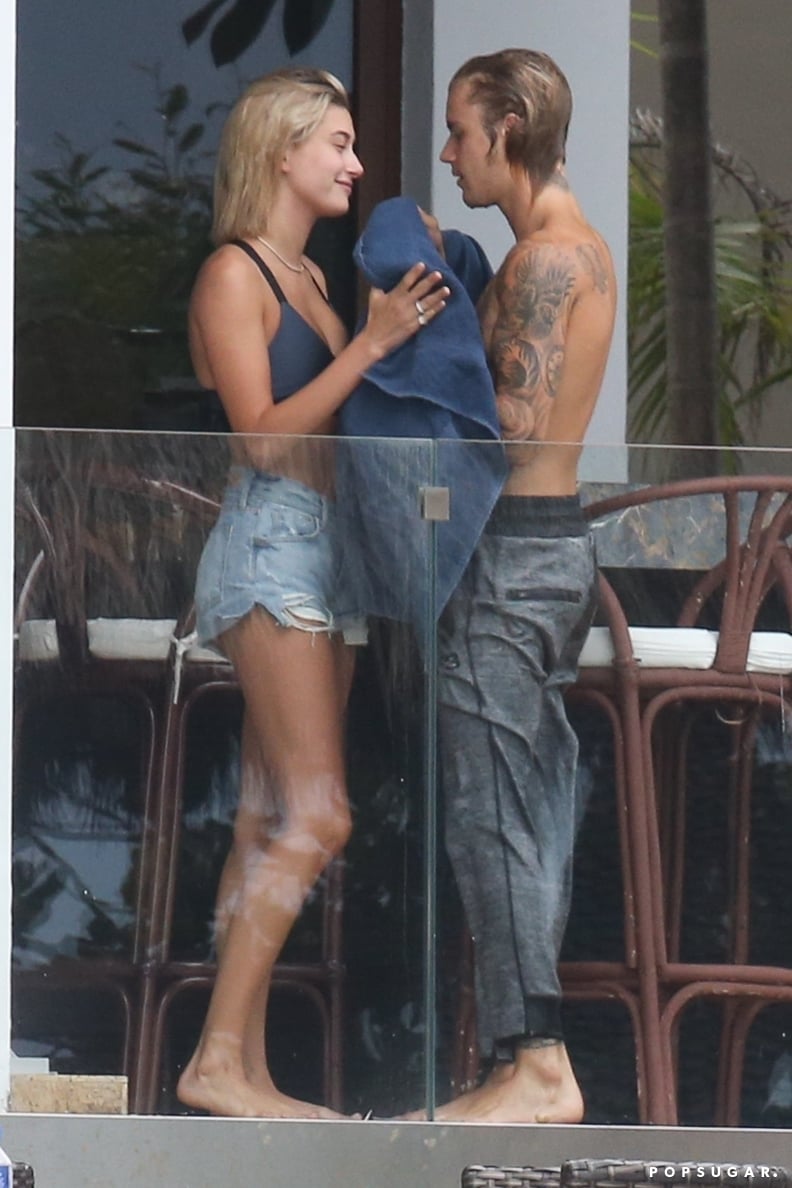 Hailey Bieber and Justin Bieber in Miami, June 2018