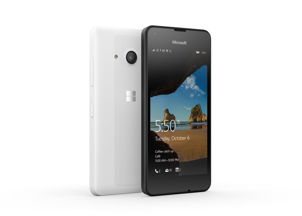 The Lumia 550, a cheaper Windows smartphone.