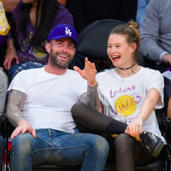 Adam Levine and Behati Prinsloo at Lakers Game November 2016