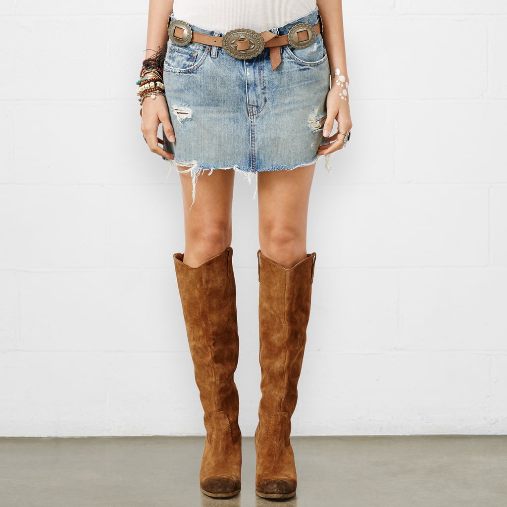 Ralph Lauren Distressed Denim Skirt (90) Kendall Jenner's Short