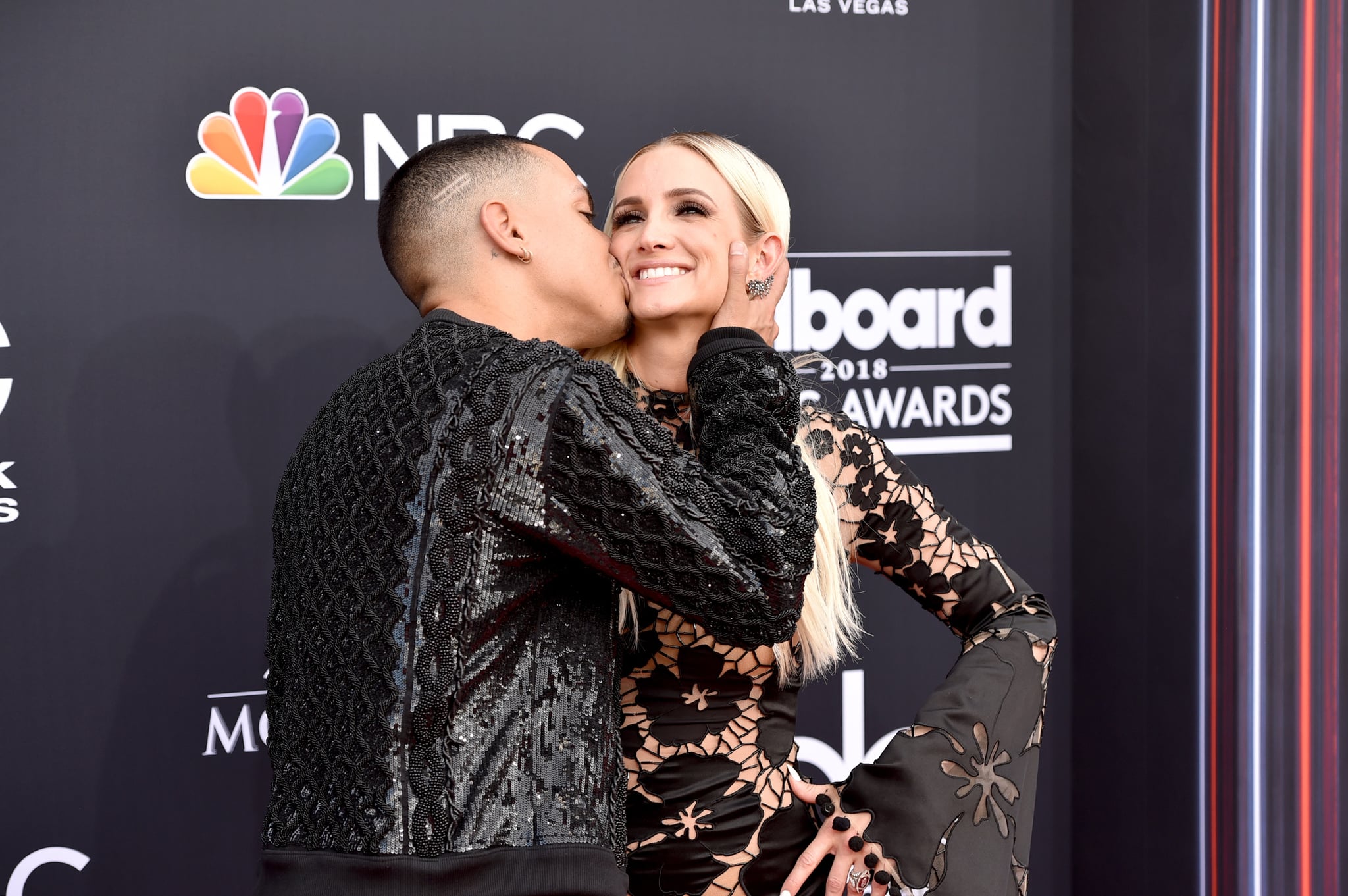 Ashlee Simpson and Evan Ross at 2018 Billboard Music Awards