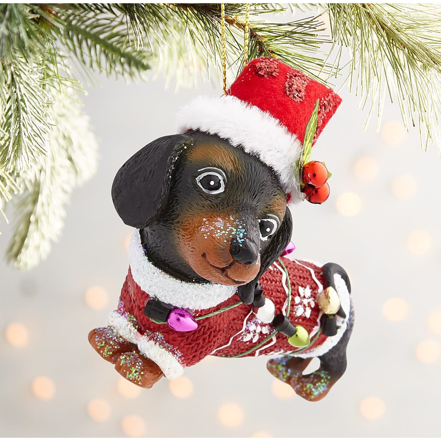 Yorkie Dog Christmas Holiday Ornament Up To Snow Good 