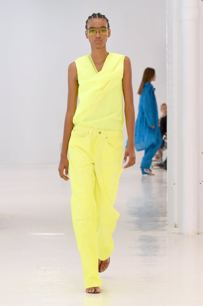 A Neon Yellow Top and Pants From the Helmut Lang Runway at New York Fashion Week