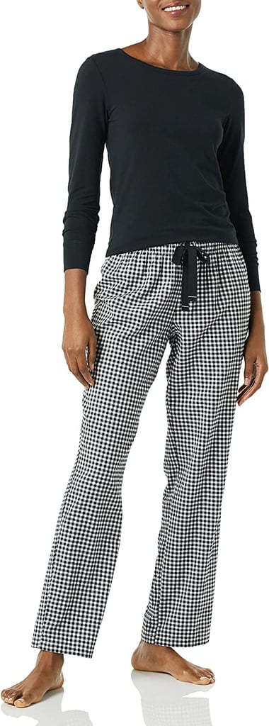 Cosy PJs: Amazon Essentials Women's Long Sleeve Knit Top and Lightweight Flannel Pajama Pant Set