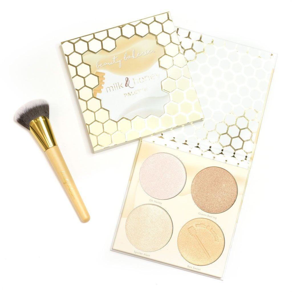Beauty Bakerie Milk & Honey Highlighting Palette and Brush Set Gifts