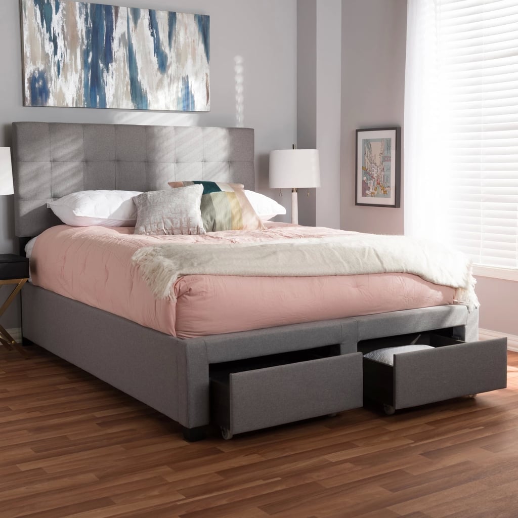 Tibault Modern and Contemporary Fabric Upholstered Storage Bed