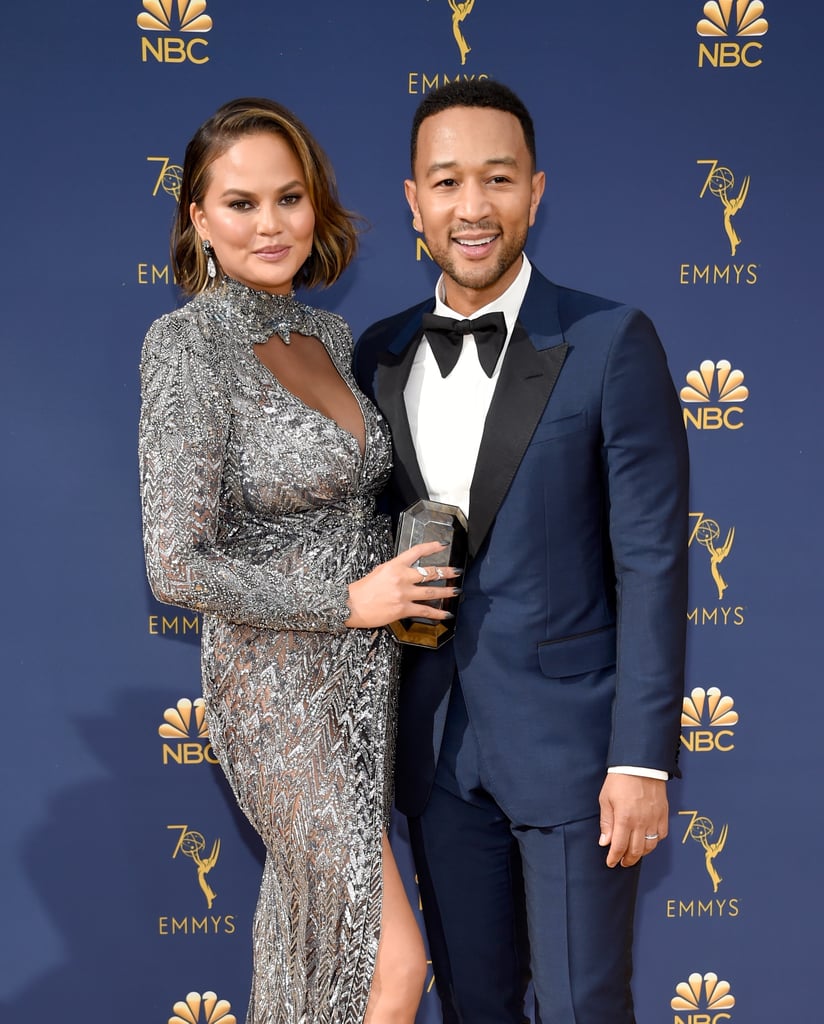 Chrissy Teigen Zuhair Murad Dress at the 2018 Emmys