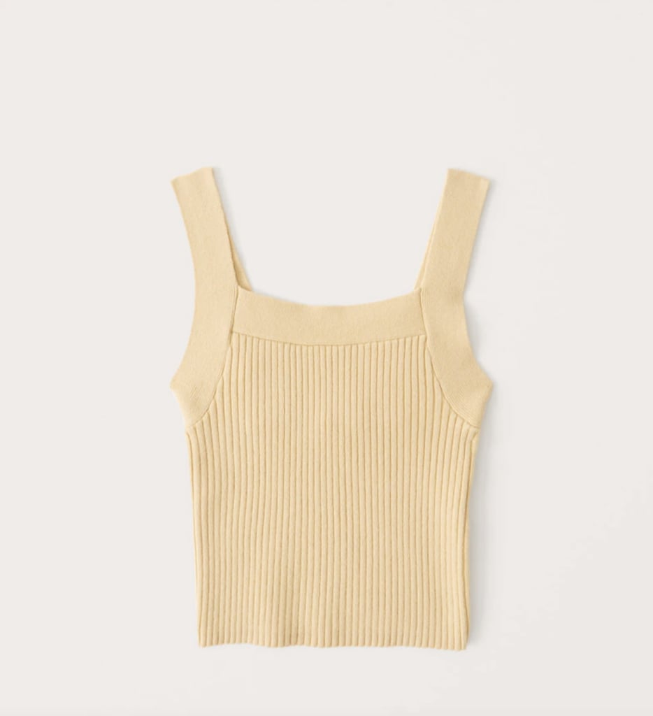 Ribbed Squareneck Sweater Tank