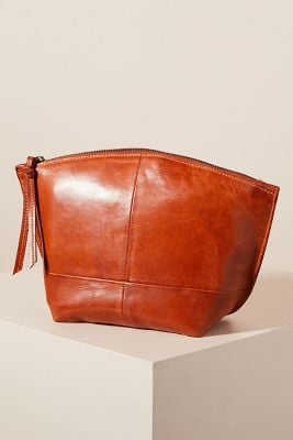 Anthropologie Scarlett Winged Leather Clutch