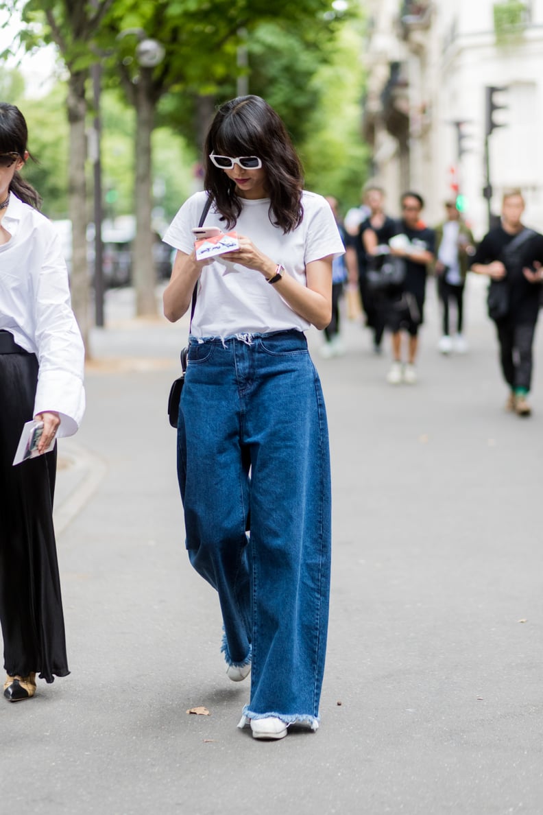 Baggy-Jeans Outfit: With a Simple White T-Shirt