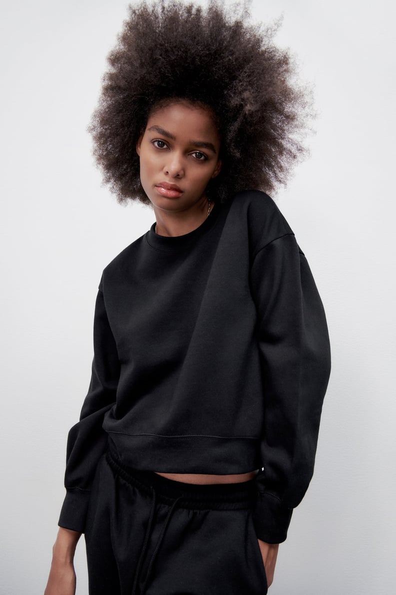 A Classic Crewneck: Zara Basic Sweatshirt