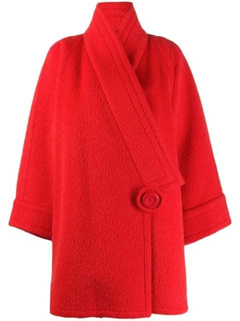 Nina Ricci Pre-Owned 1980s Off Center Wool Coat