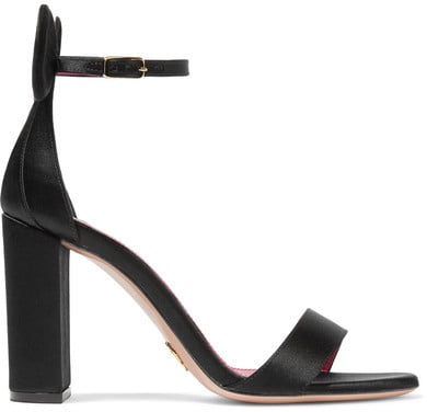 Oscar Tiye Minnie Satin Block Heel Sandals ($615)